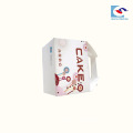 Wholesale food grade art paper cake packaging box with handle